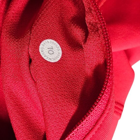 Lululemon Pace Rival Crop Size 10 Red 22" Full On Luxtreme Athletic Leggings - Picture 6 of 12